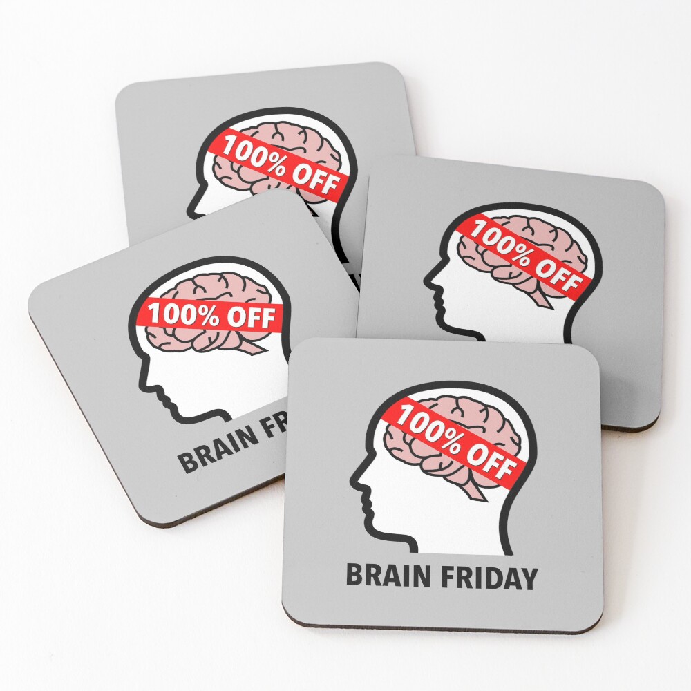 Brain Friday - 100% Off Coasters (Set of 4) product image