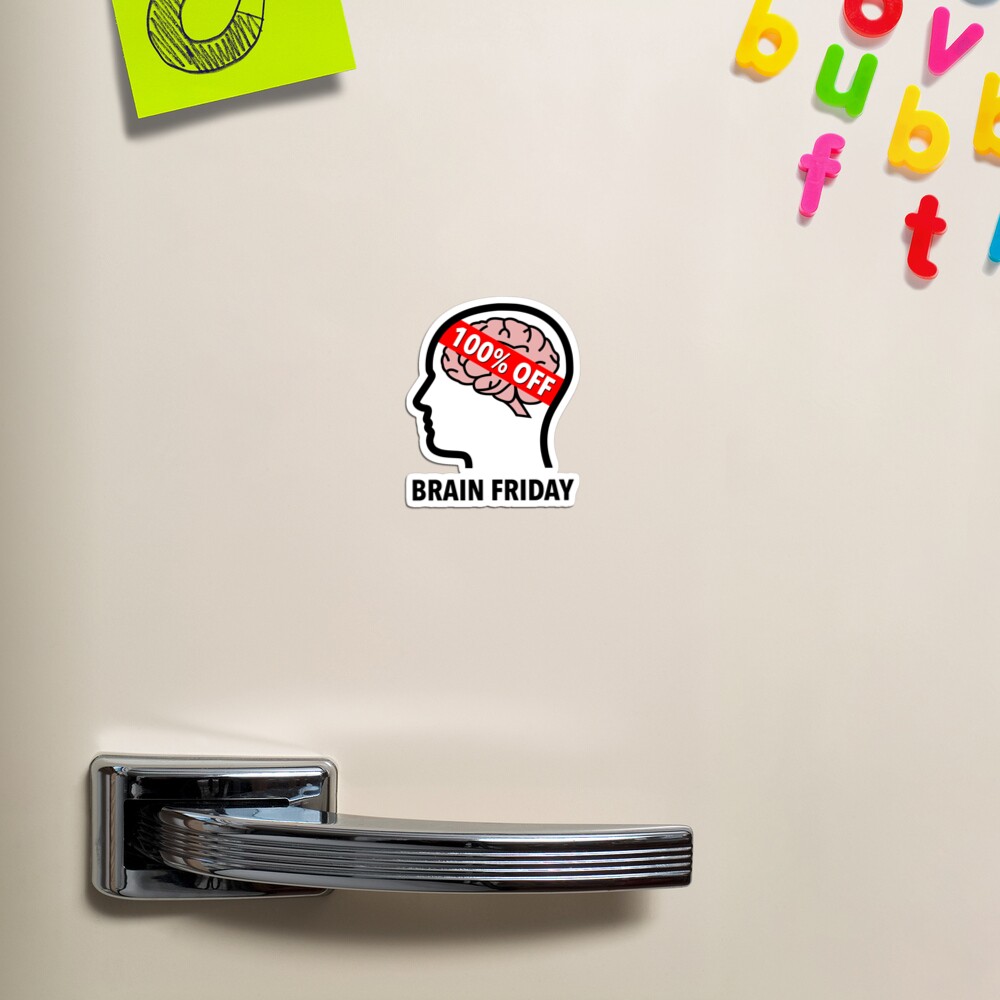 Brain Friday - 100% Off Die Cut Magnet product image