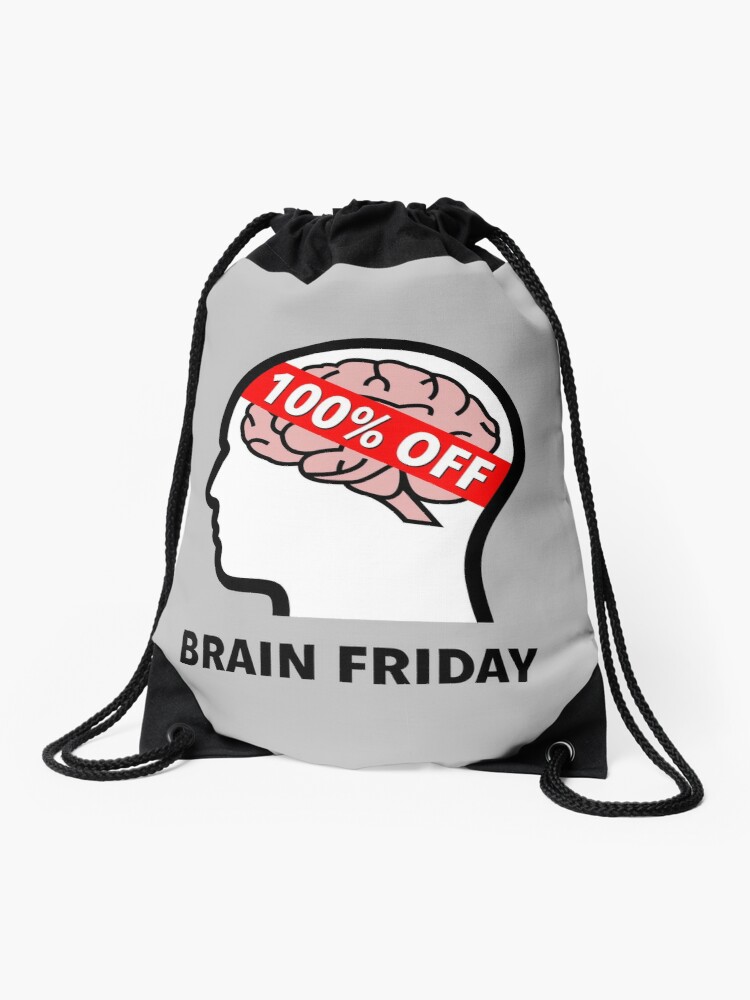 Brain Friday - 100% Off Drawstring Bag product image