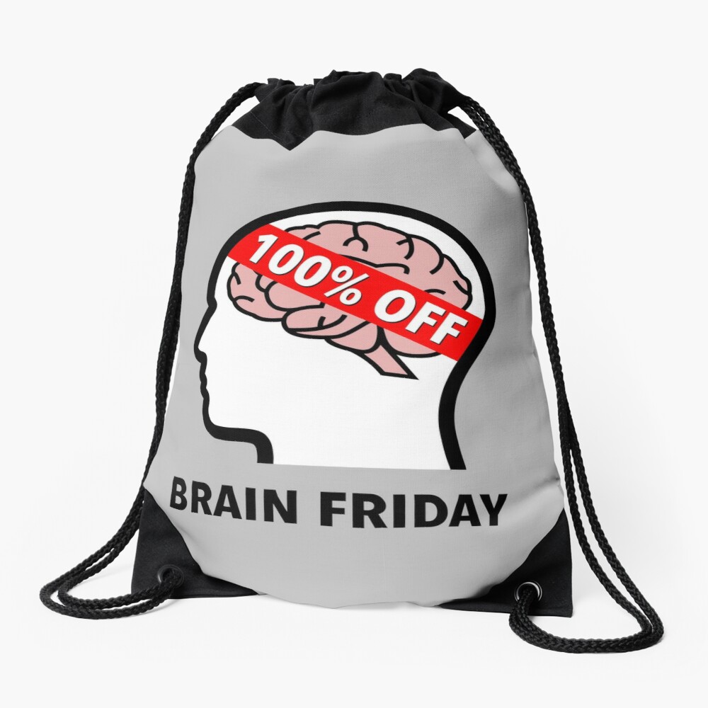 Brain Friday - 100% Off Drawstring Bag product image