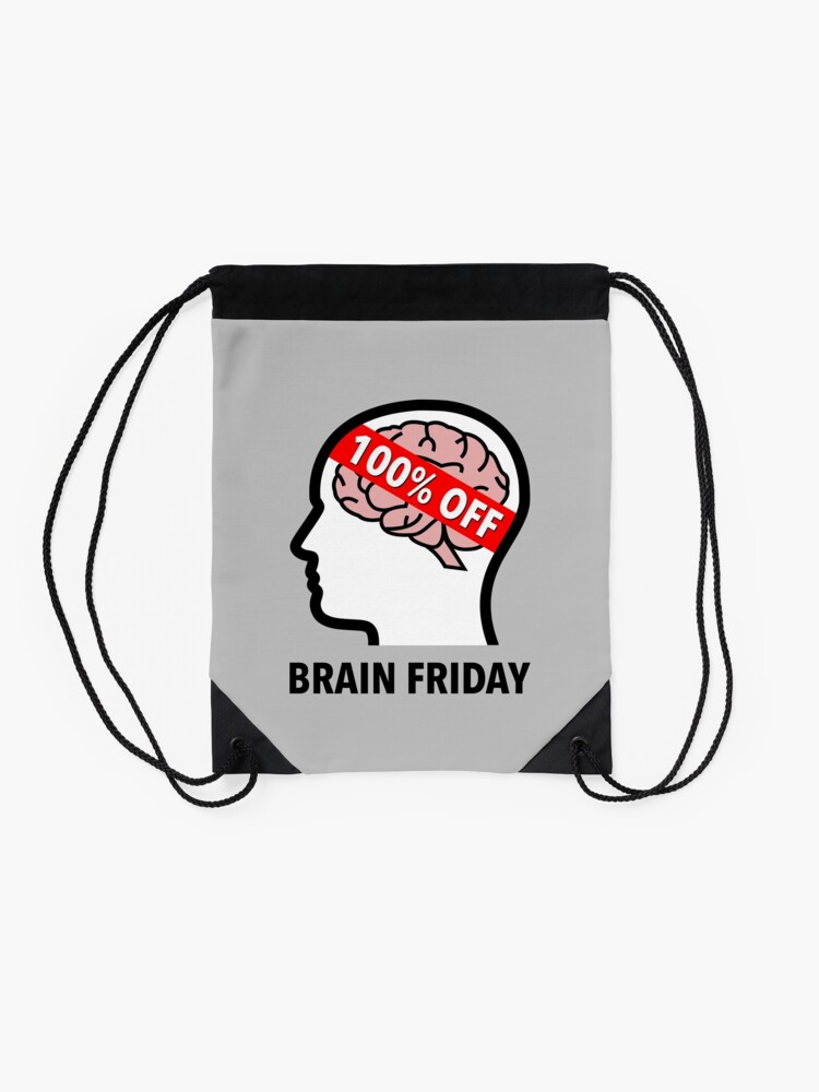 Brain Friday - 100% Off Drawstring Bag product image