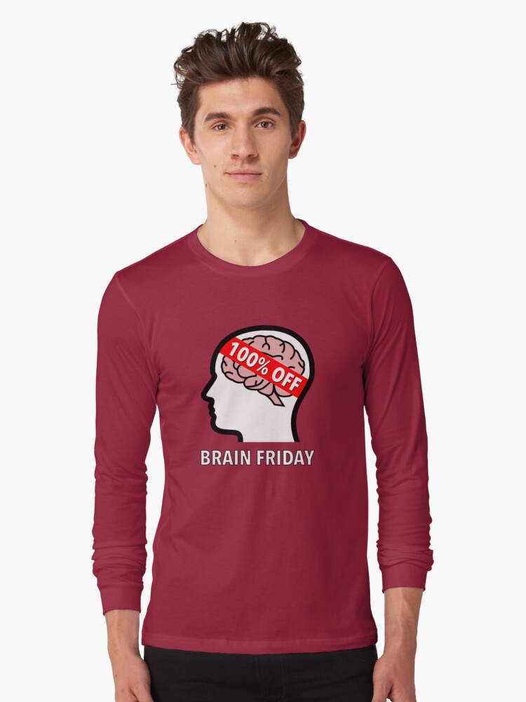 Brain Friday - 100% Off Long Sleeve T-Shirt product image