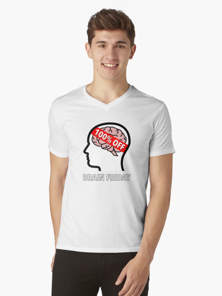 Brain Friday - 100% Off V-Neck T-Shirt product image
