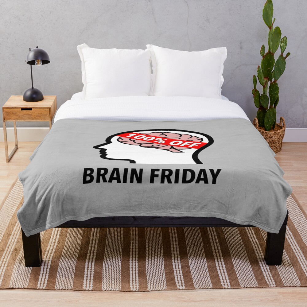 Brain Friday - 100% Off Throw Blanket product image