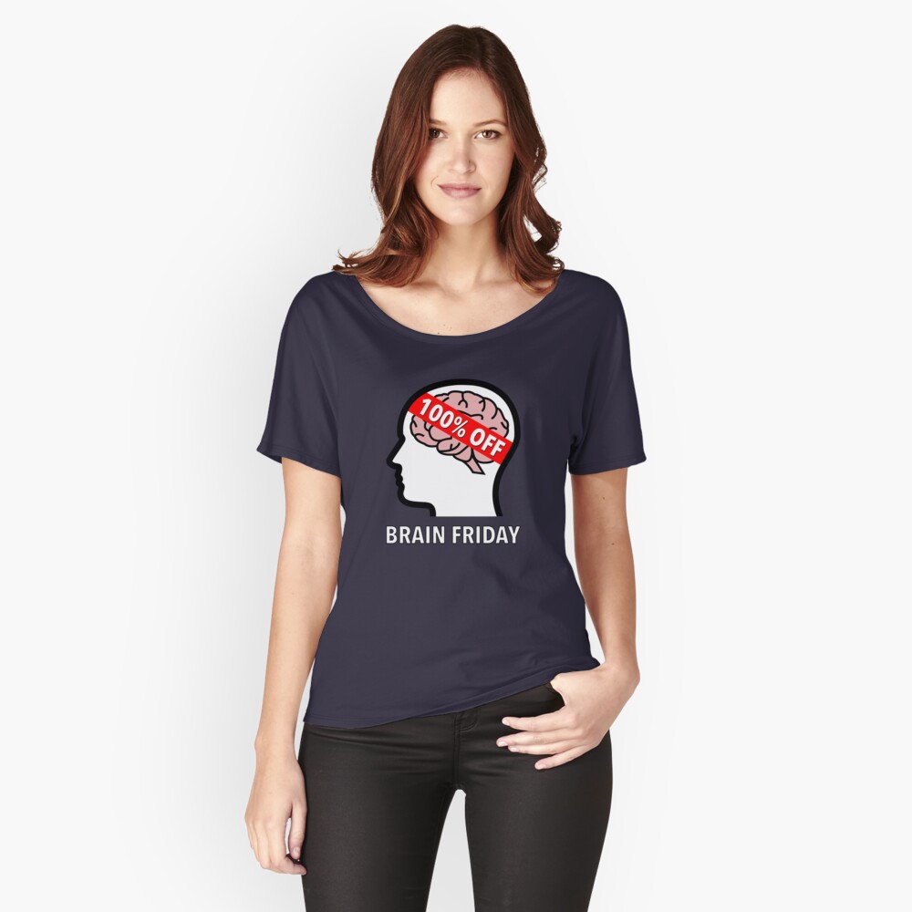 Brain Friday - 100% Off Relaxed Fit T-Shirt