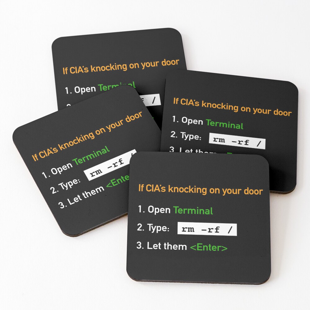 Useful Guide - If CIA's Knocking On Your Door Coasters (Set of 4) product image