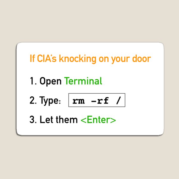 Useful Guide - If CIA's Knocking On Your Door Die Cut Magnet product image