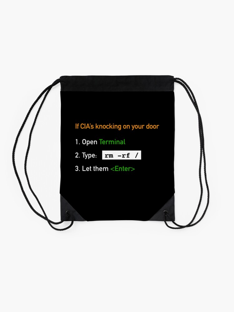 Useful Guide - If CIA's Knocking On Your Door Drawstring Bag product image