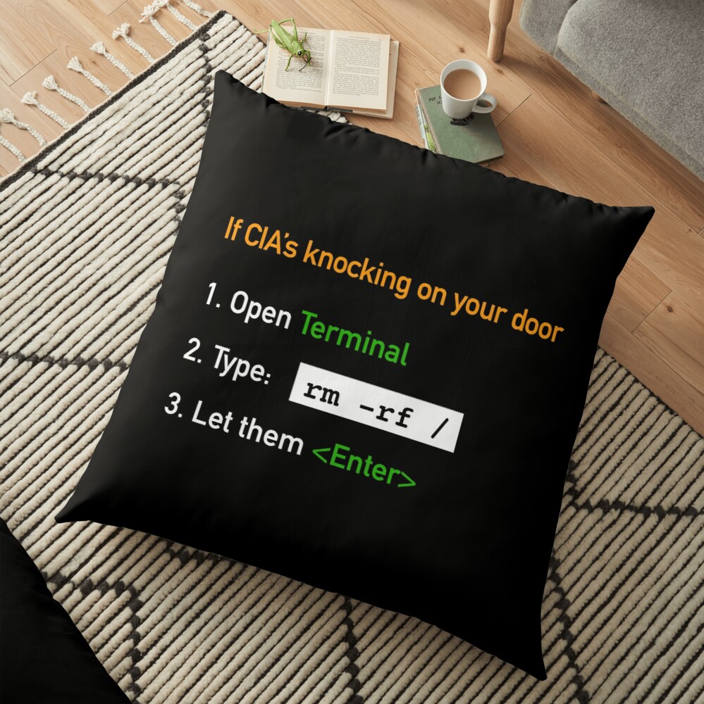 Useful Guide - If CIA's Knocking On Your Door Floor Pillow product image