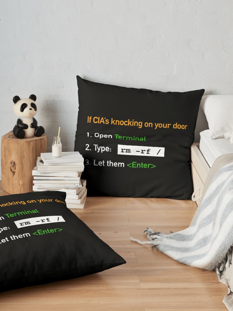 Useful Guide - If CIA's Knocking On Your Door Floor Pillow product image