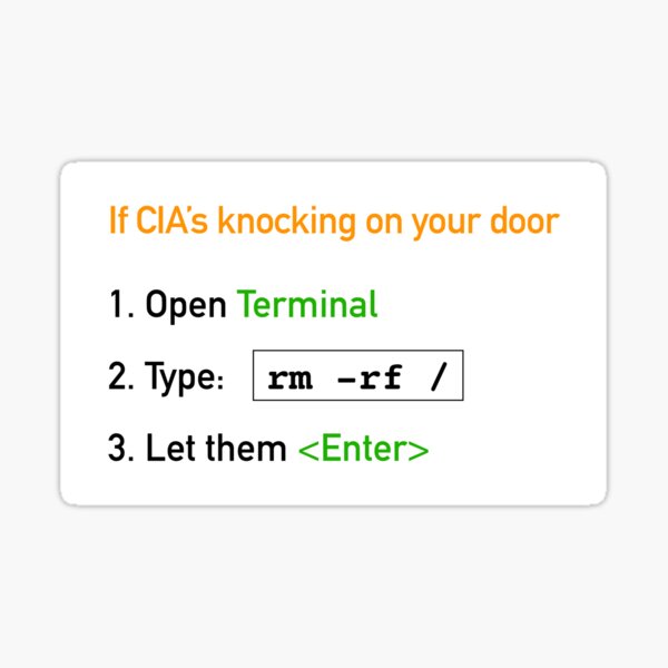 Useful Guide - If CIA's Knocking On Your Door Glossy Sticker product image