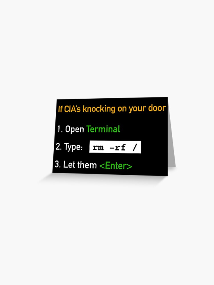 Useful Guide - If CIA's Knocking On Your Door Greeting Card product image