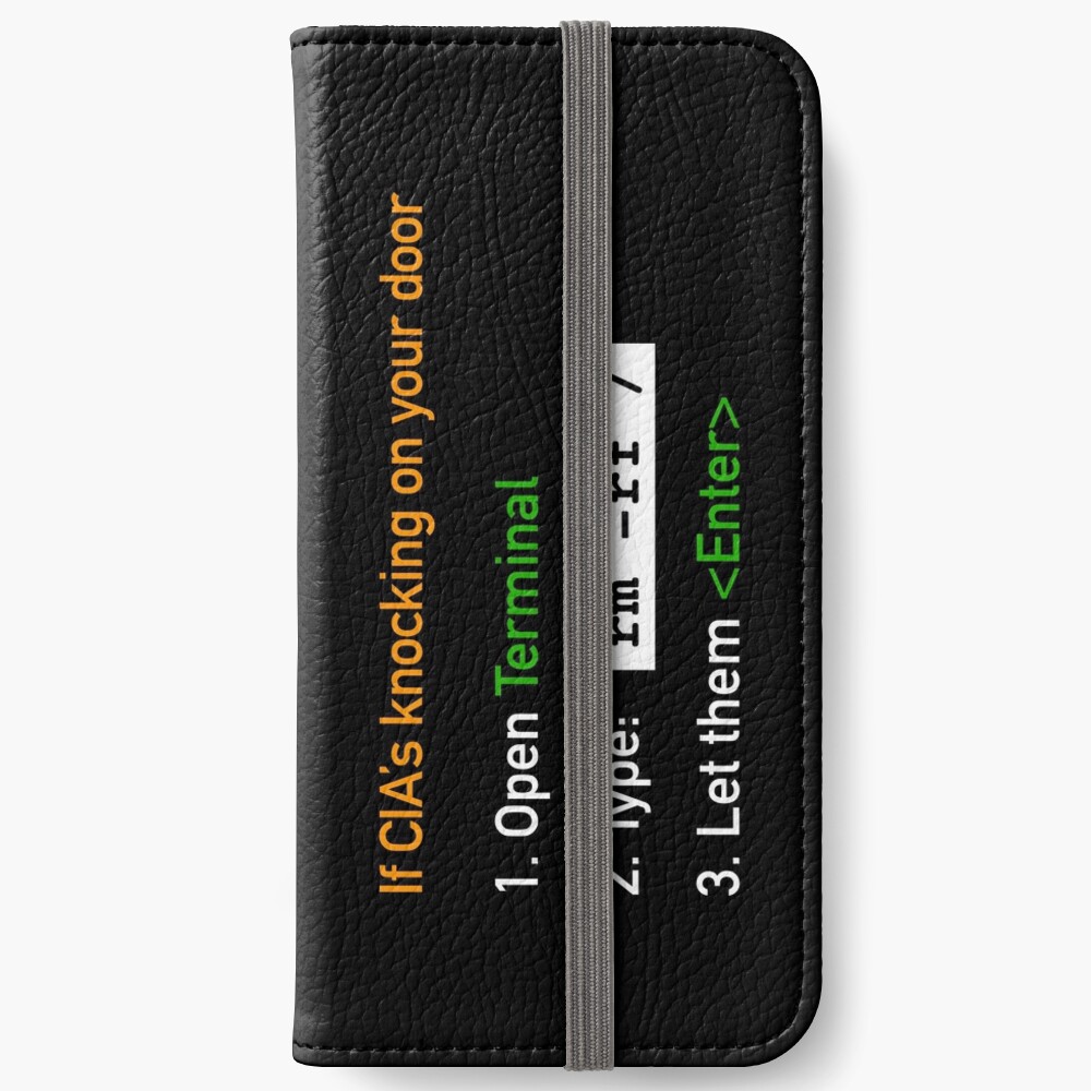 Useful Guide - If CIA's Knocking On Your Door iPhone Wallet product image