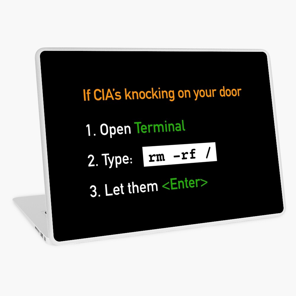 Useful Guide - If CIA's Knocking On Your Door Laptop Skin