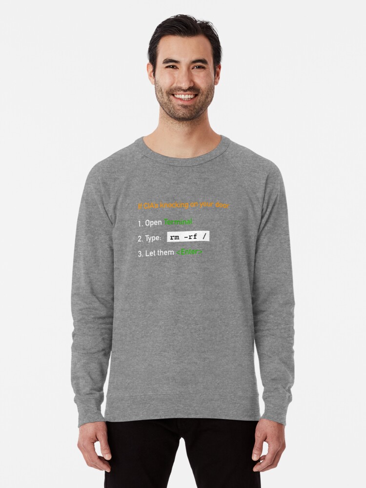 Useful Guide - If CIA's Knocking On Your Door Lightweight Sweatshirt product image