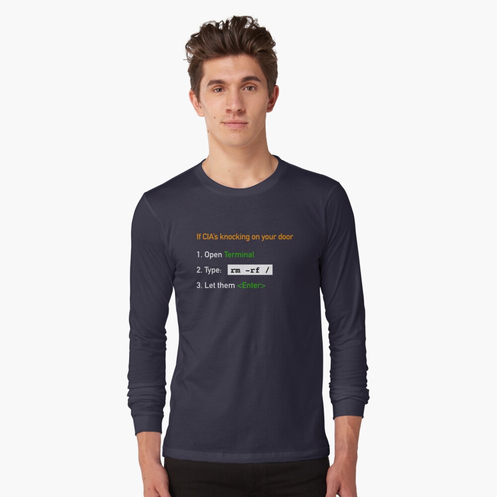 Useful Guide - If CIA's Knocking On Your Door Long Sleeve T-Shirt
