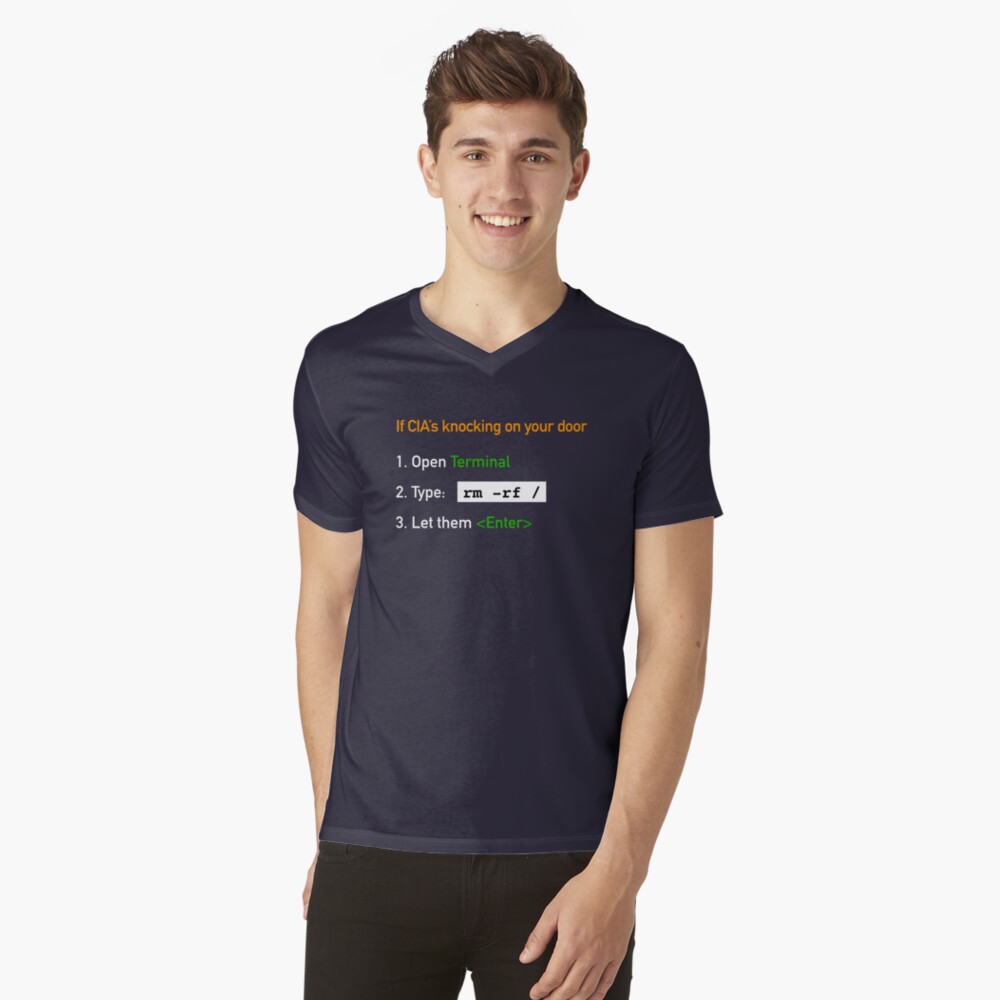 Useful Guide - If CIA's Knocking On Your Door V-Neck T-Shirt