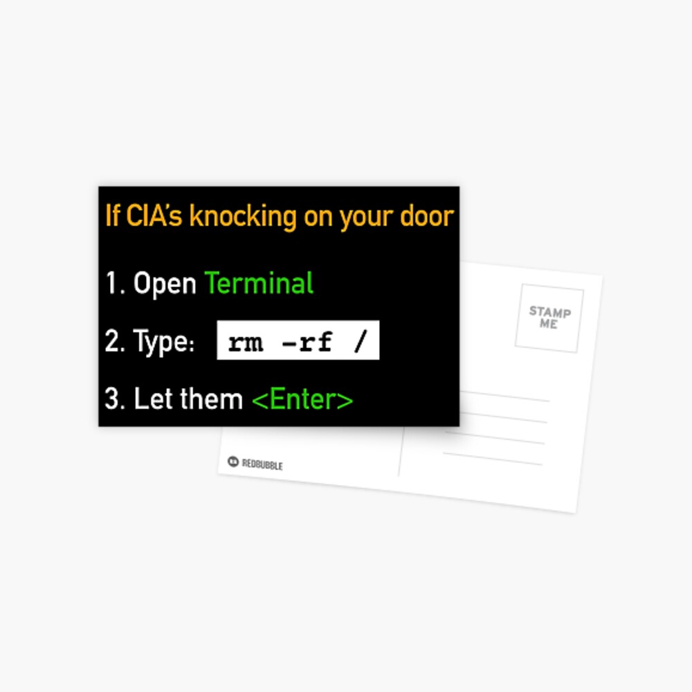 Useful Guide - If CIA's Knocking On Your Door Postcard