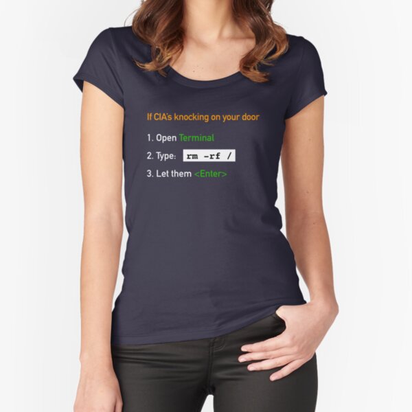 Useful Guide - If CIA's Knocking On Your Door Fitted Scoop T-Shirt product image