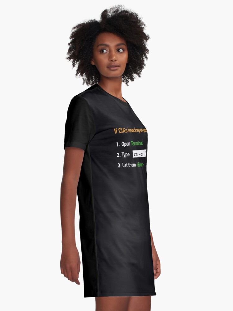 Useful Guide - If CIA's Knocking On Your Door Graphic T-Shirt Dress product image