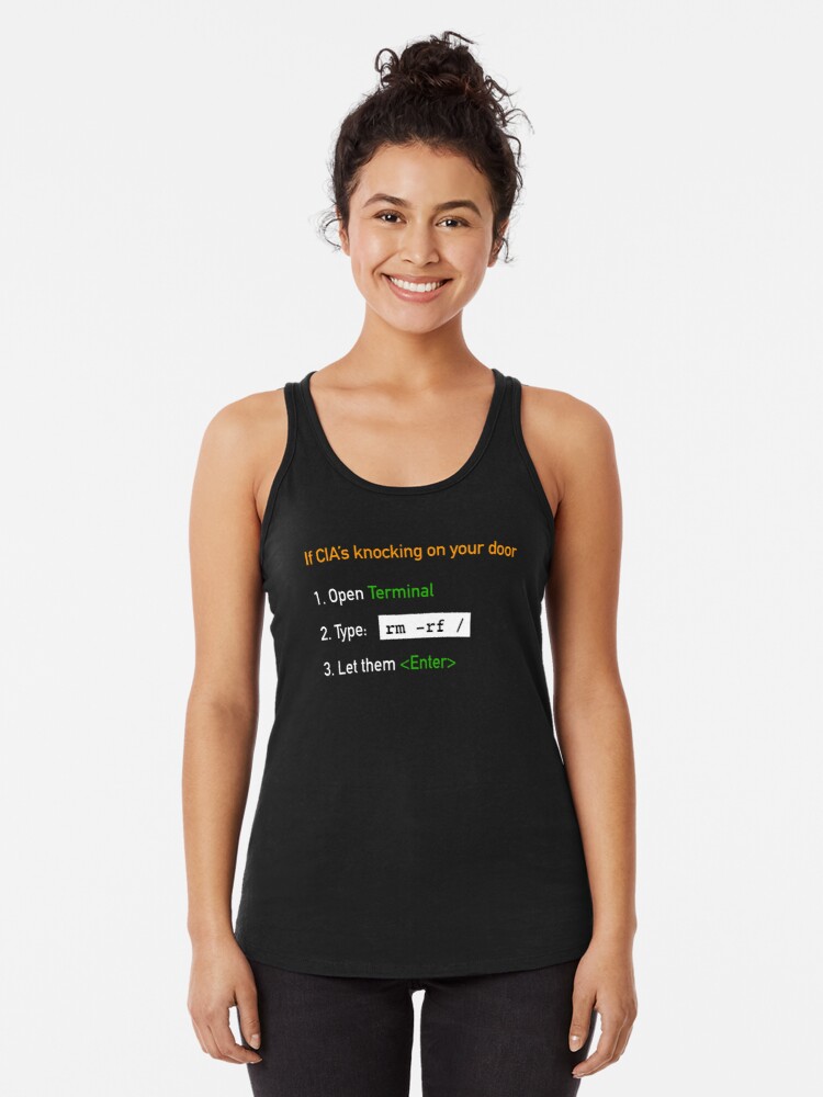 Useful Guide - If CIA's Knocking On Your Door Racerback Tank Top product image