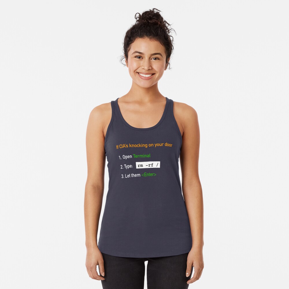 Useful Guide - If CIA's Knocking On Your Door Racerback Tank Top