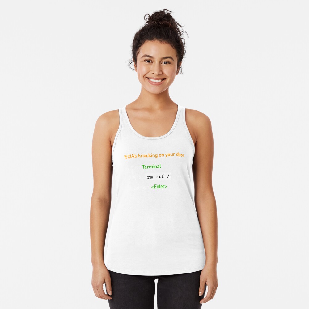 Useful Guide - If CIA's Knocking On Your Door Racerback Tank Top