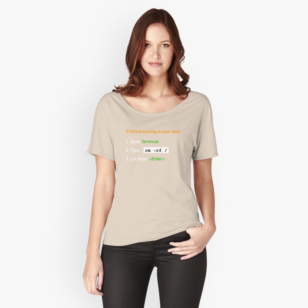 Useful Guide - If CIA's Knocking On Your Door Relaxed Fit T-Shirt product image