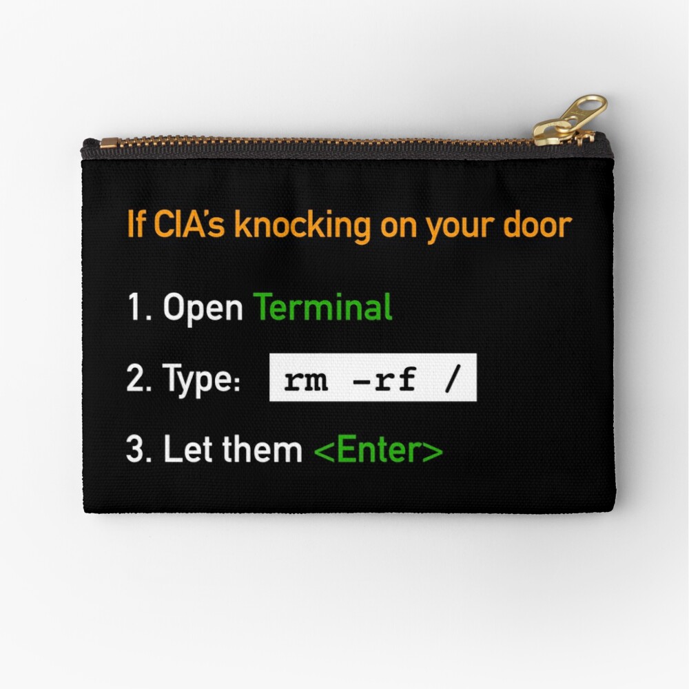 Useful Guide - If CIA's Knocking On Your Door Zipper Pouch