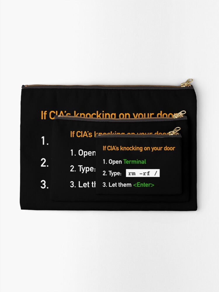 Useful Guide - If CIA's Knocking On Your Door Zipper Pouch product image