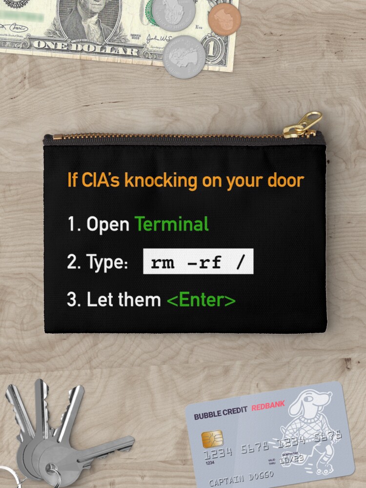 Useful Guide - If CIA's Knocking On Your Door Zipper Pouch product image