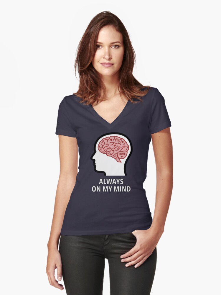 Love Is Always On My Mind Fitted V-Neck T-Shirt product image