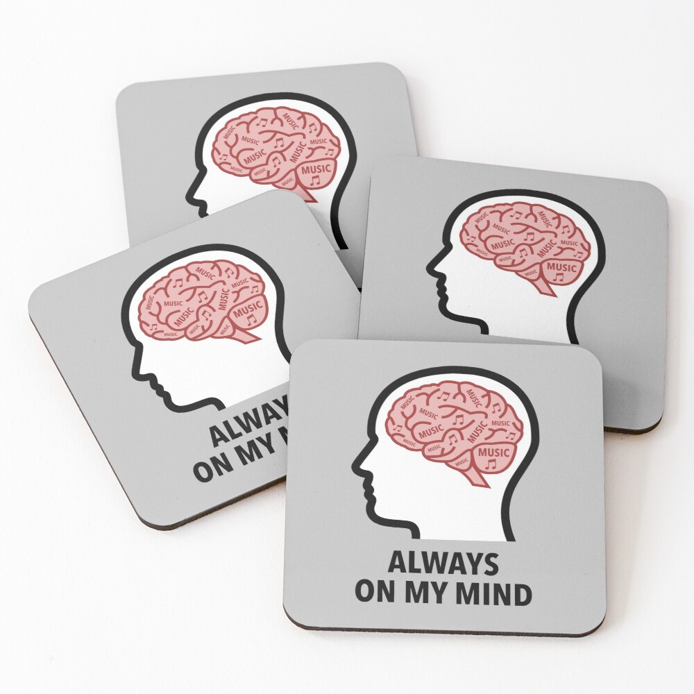 Music Is Always On My Mind Coasters (Set of 4) product image