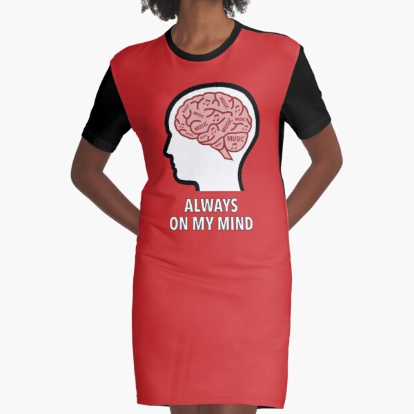 Music Is Always On My Mind Graphic T-Shirt Dress product image