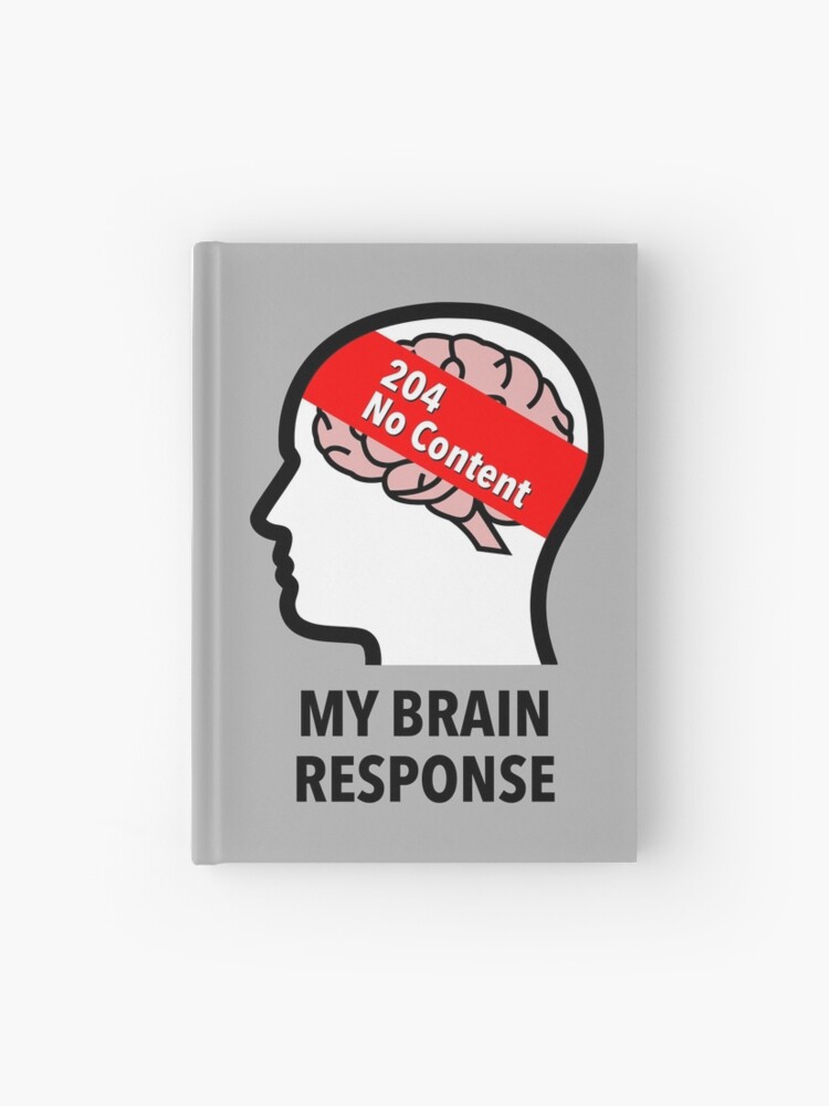 My Brain Response: 204 No Content Hardcover Journal product image