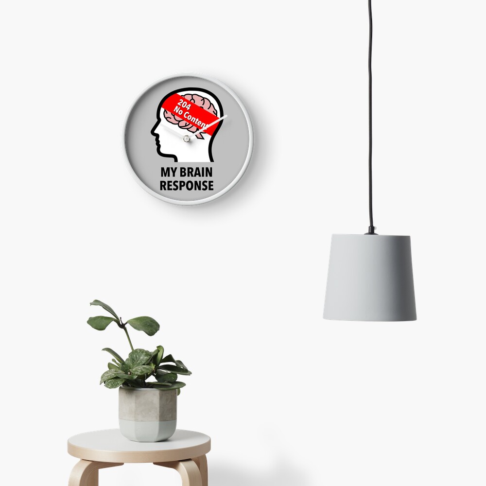 My Brain Response: 204 No Content Wall Clock product image