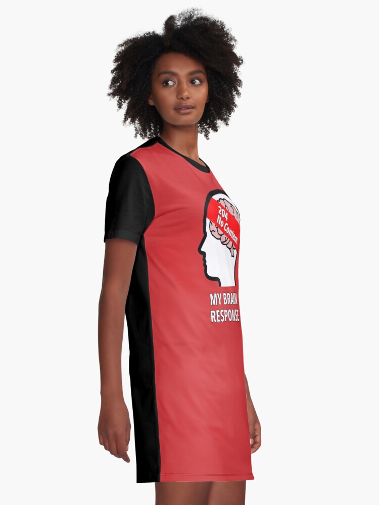 My Brain Response: 204 No Content Graphic T-Shirt Dress product image