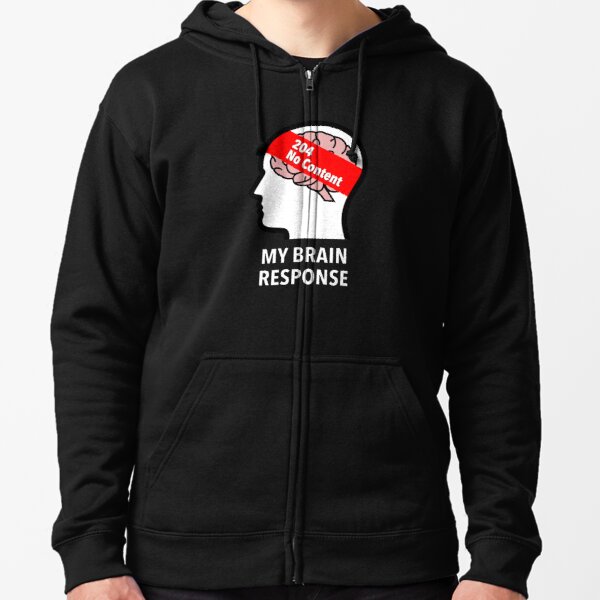 My Brain Response: 204 No Content Zipped Hoodie product image