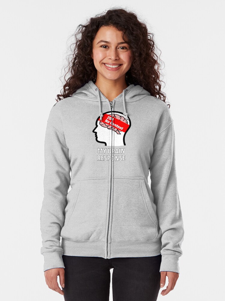 My Brain Response: 204 No Content Zipped Hoodie product image