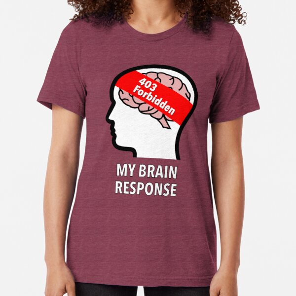 My Brain Response: 403 Forbidden Tri-Blend T-Shirt product image