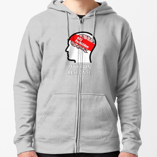 My Brain Response: 403 Forbidden Zipped Hoodie product image