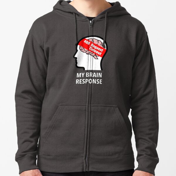 My Brain Response: 408 Request Timeout Zipped Hoodie product image