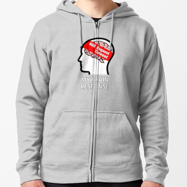 My Brain Response: 408 Request Timeout Zipped Hoodie product image