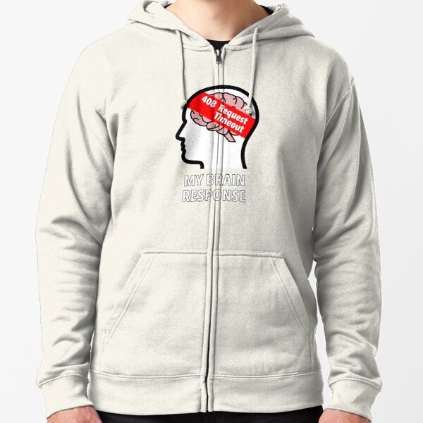 My Brain Response: 408 Request Timeout Zipped Hoodie product image