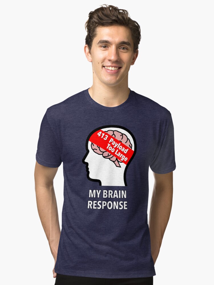 My Brain Response: 413 Payload Too Large Tri-Blend T-Shirt product image