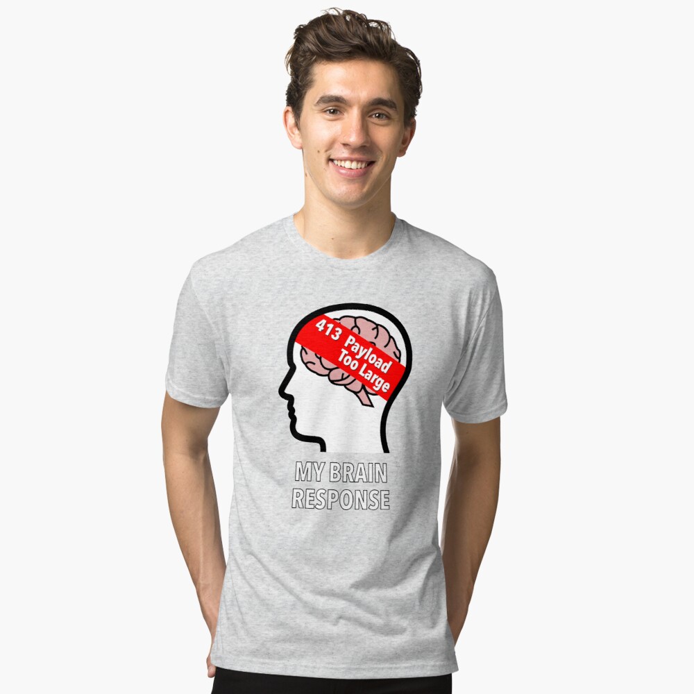 My Brain Response: 413 Payload Too Large Tri-Blend T-Shirt
