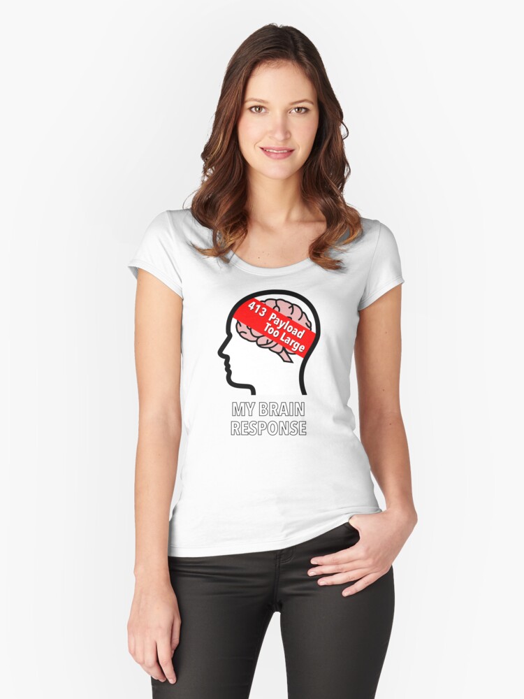 My Brain Response: 413 Payload Too Large Fitted Scoop T-Shirt product image