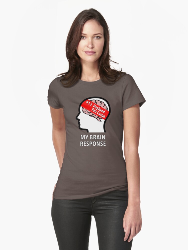 My Brain Response: 413 Payload Too Large Fitted T-Shirt product image