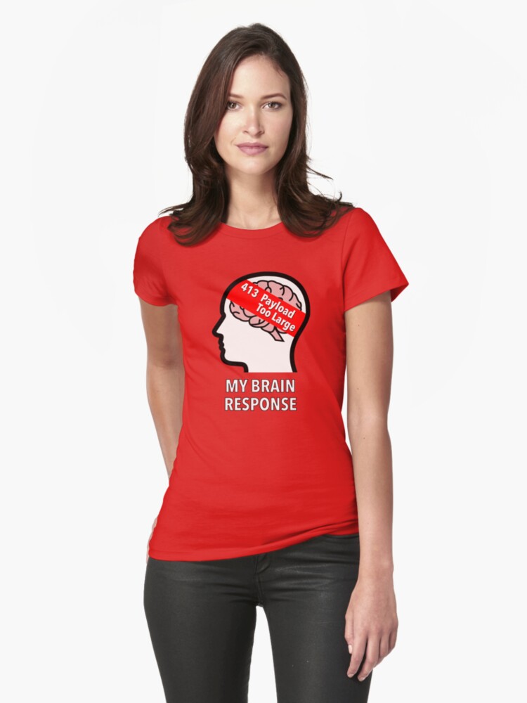 My Brain Response: 413 Payload Too Large Fitted T-Shirt product image