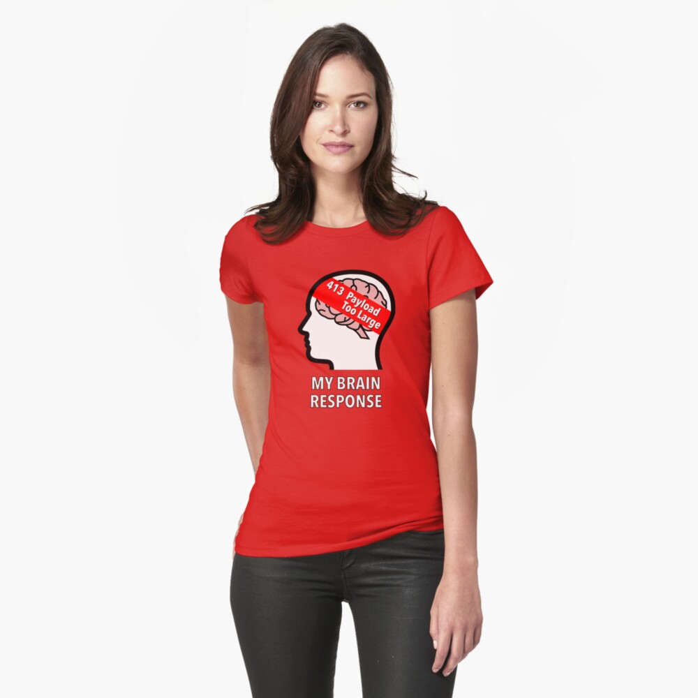 My Brain Response: 413 Payload Too Large Fitted T-Shirt